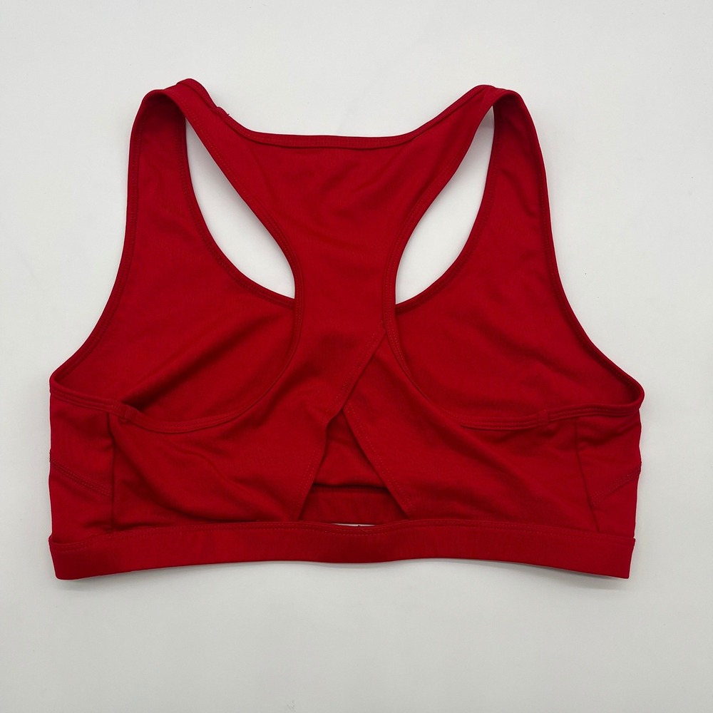 BCG Womens Low Support Racerback Sports Bra Red Keyhole Cutout Size L